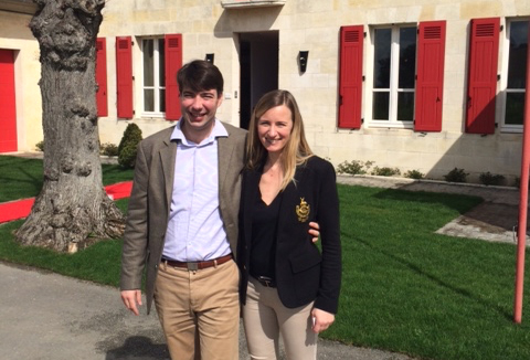 Husband & wife team Ronan Laborde and Monique Bailly of Chateau Clinet.